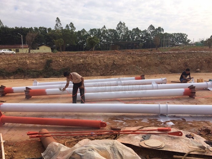 河源客天下景觀膜結構雨棚正在施工中